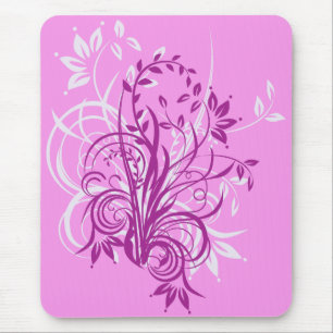 Mousepad Flores cor-de-rosa