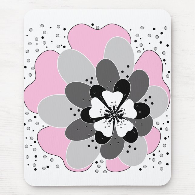 Mousepad Flores cor-de-rosa primavera verão (Frente)