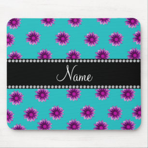 Mousepad Flores cor-de-rosa roxas personalizadas de