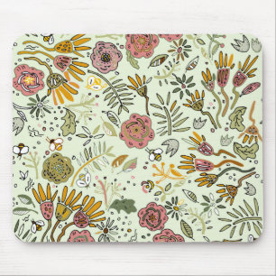 Mousepad Flores De Abelhas Florais De Aquarelas Modernas El