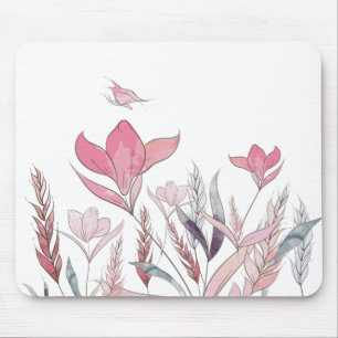 Mousepad Flores de aquarela