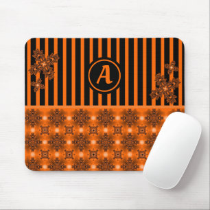 Mousepad Flores de Artdeco em Estilo Retroativo com monogra