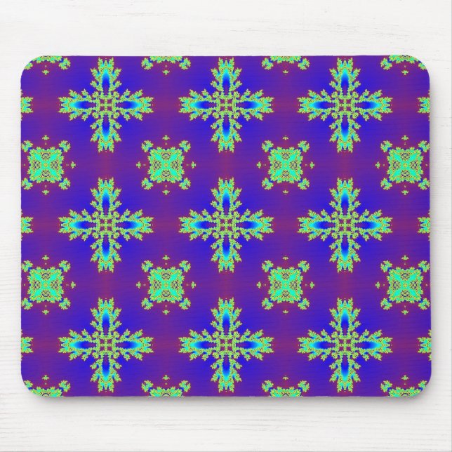 Mousepad Flores de Artdeco no Estilo Retroativo (Frente)