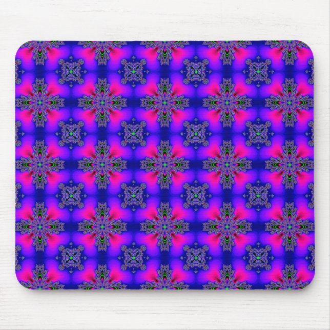 Mousepad Flores de Artdeco no Estilo Retroativo (Frente)