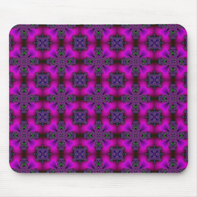Mousepad Flores de Artdeco no Estilo Retroativo (Frente)
