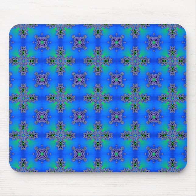 Mousepad Flores de Artdeco no Estilo Retroativo (Frente)
