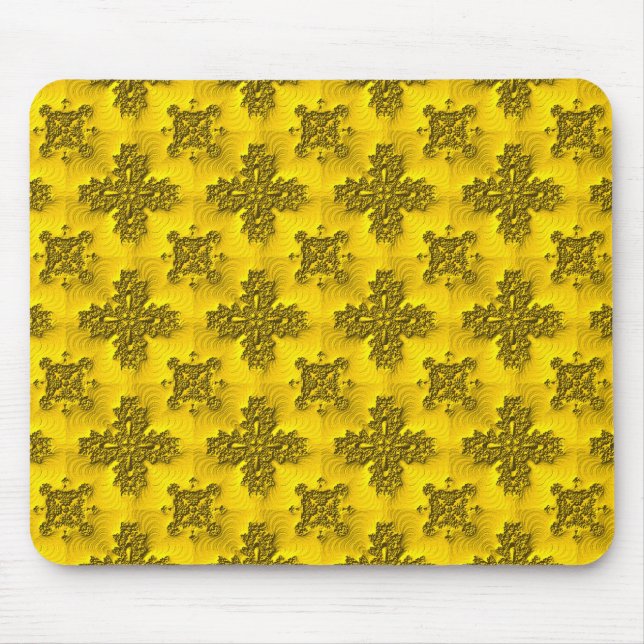 Mousepad Flores de Artdeco no Estilo Retroativo (Frente)
