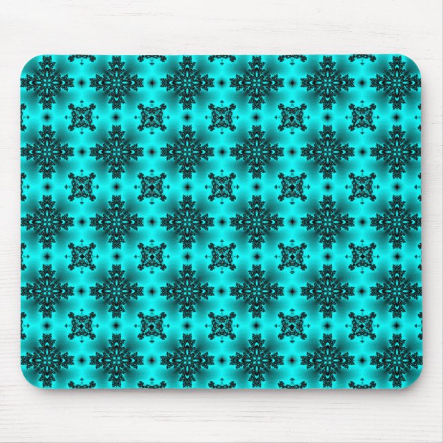 Mousepad Flores de Artdeco no Estilo Retroativo (Frente)