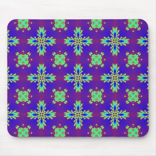 Mousepad Flores de Artdeco no Estilo Retroativo (Frente)