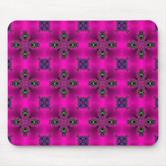 Mousepad Flores de Artdeco no Estilo Retroativo (Frente)