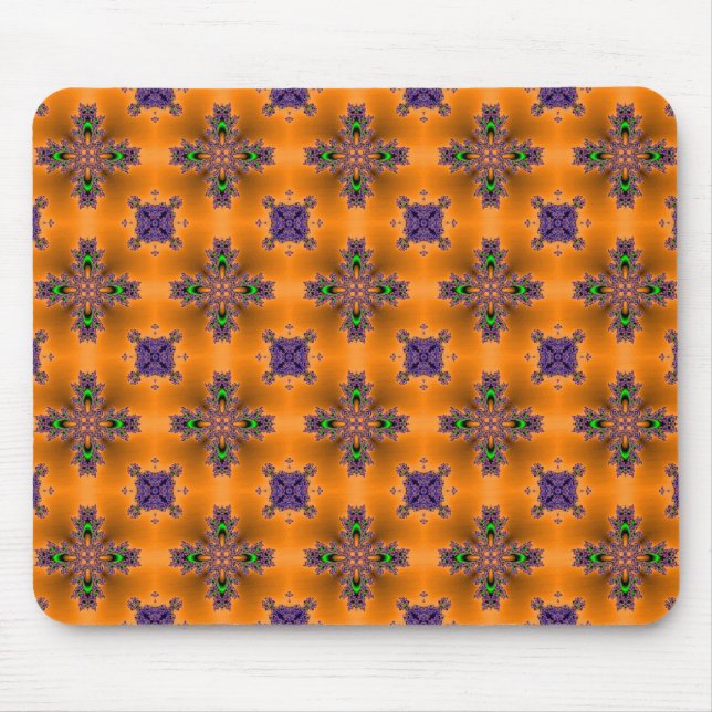 Mousepad Flores de Artdeco no Estilo Retroativo (Frente)