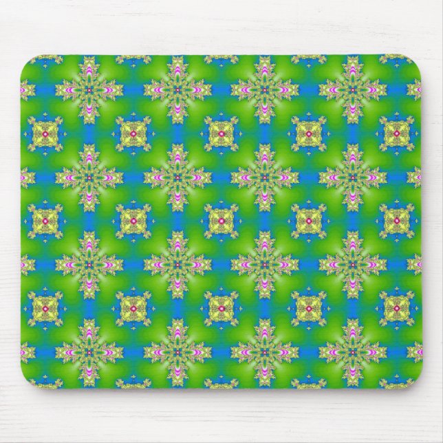Mousepad Flores de Artdeco no Estilo Retroativo (Frente)
