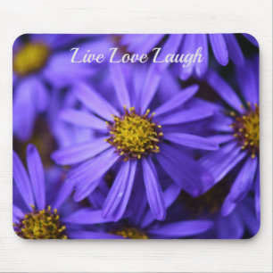 Mousepad Flores de Aster Roxo no Jardim do RHS Wisley