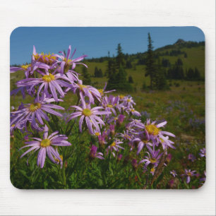 Mousepad Flores de Aster Roxo no Monte Rainier