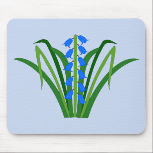 Mousepad Flores de Bluebell Baby Menino Primavera