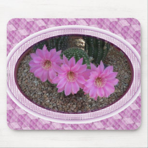 Mousepad Flores de Cactus Roxos
