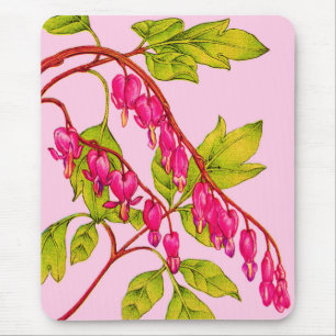 Mousepad flores de corações sangrando