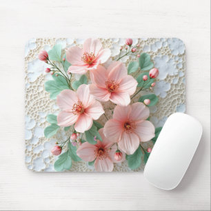 Mousepad Flores De Cosmos Rosa No Lace Bridal