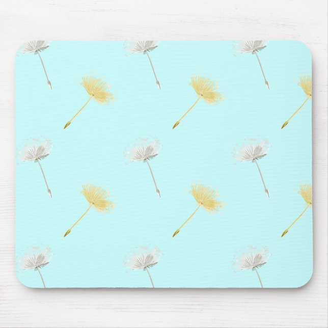 Mousepad Flores de Dandelion Azuis (Frente)
