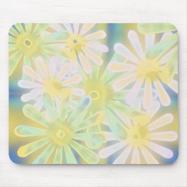 Mousepad flores de estêncil (Frente)