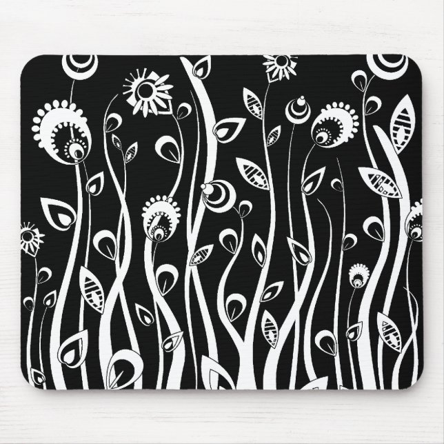 Mousepad flores de fantasia_branco (Frente)