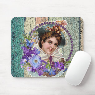 Mousepad Flores De Flores Vintage Lady Mouse Pad!