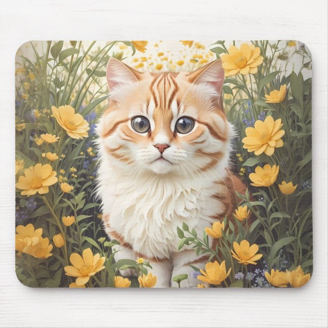 Mousepad Flores De Gato E De Manteiga, De Gato E De Manteig (Frente)