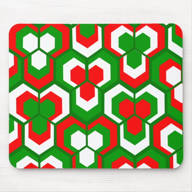 Mousepad Flores de Hexágonos (Frente)