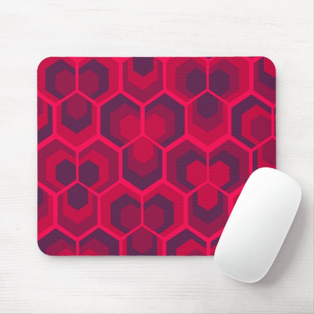 Mousepad Flores de Hexágonos (Com mouse)