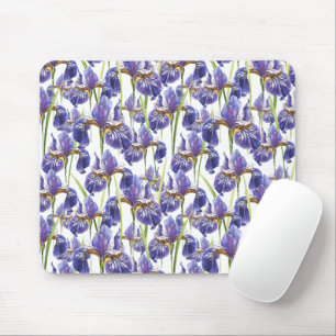 Mousepad Flores de Íris Roxas