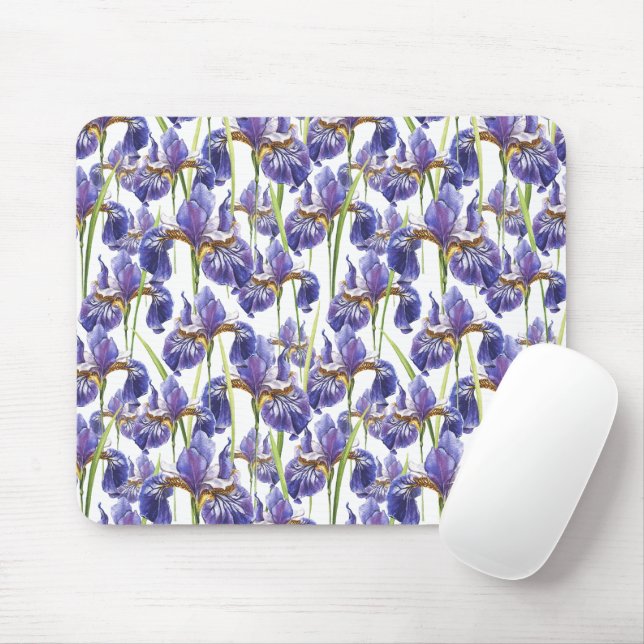 Mousepad Flores de Íris Roxas (Com mouse)