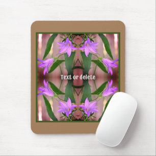 Mousepad Flores de Lily Roxo Delicadas Abstrato Personaliza