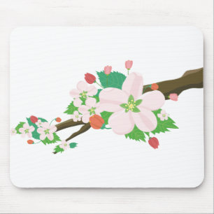 Mousepad Flores de Maçã Flores de Maçã Fruta