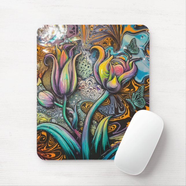 Mousepad Flores de Mandala (Com mouse)
