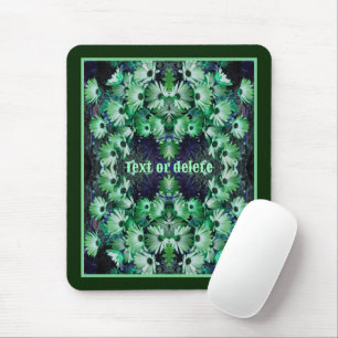 Mousepad Flores de margarida africanas verdes Abstrato pers