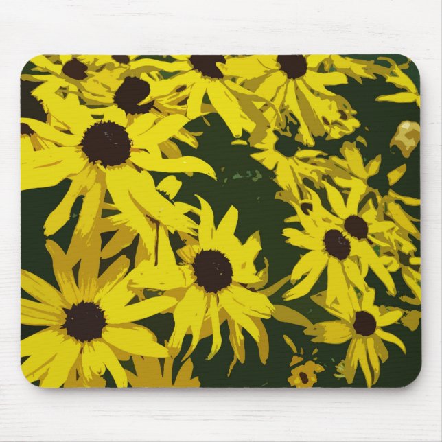 Mousepad Flores de margarida amarelas (Frente)