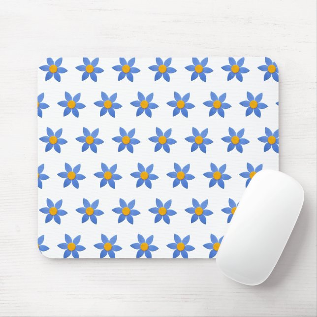 Mousepad Flores de margarida de madeira em branco (Com mouse)