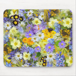 Mousepad Flores de Margarida, Primula, Narciso