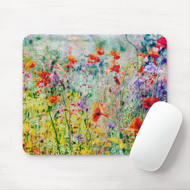 Mousepad Flores De Papanicolau Na Natureza Da Cuta-Prados A (Com mouse)