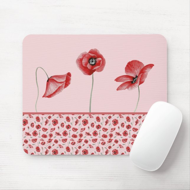 Mousepad Flores de Papoila (Com mouse)