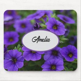 Mousepad Flores De Petunia Roxas Com Nome