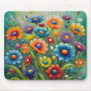 Mousepad Flores de primavera coloridas