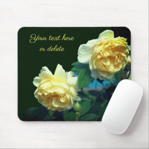 Mousepad Flores de Rosa Amarela Personalizadas