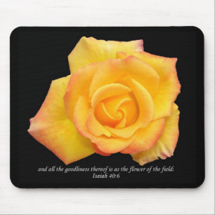 Mousepad Flores De Rosa Amarelas Do Bocal De Campo