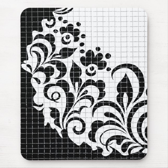 Mousepad flores de tinta (Frente)