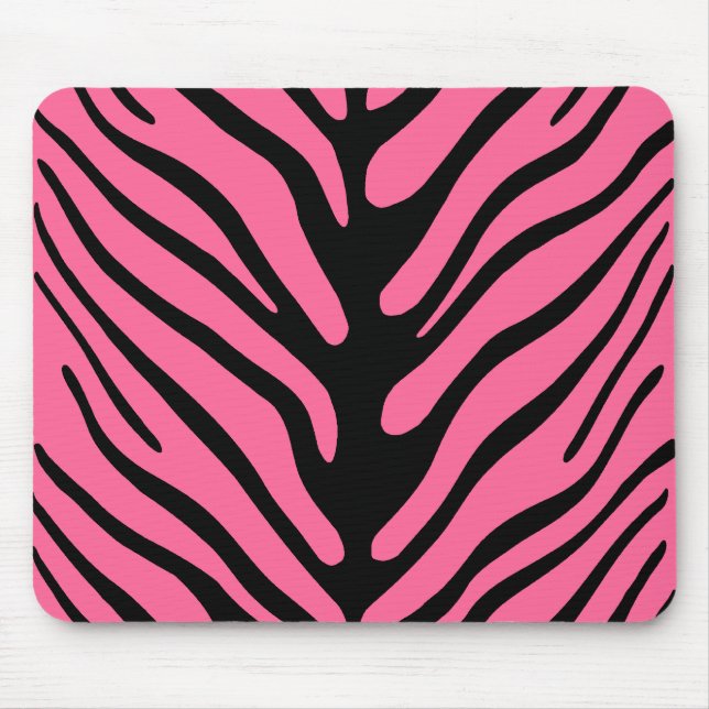 Mousepad Flores de Zebra Rosa (Frente)