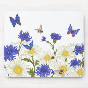 Mousepad Flores-do-campo Borboletas e Damybugs
