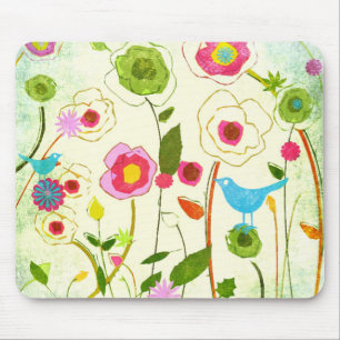 Mousepad Flores do jardim da aguarela