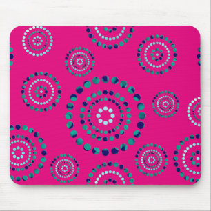 Mousepad Flores do poder do círculo dos pontos + seu