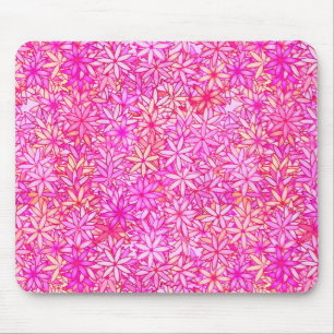 Mousepad flores do rosa, do pêssego, da orquídea e do coral